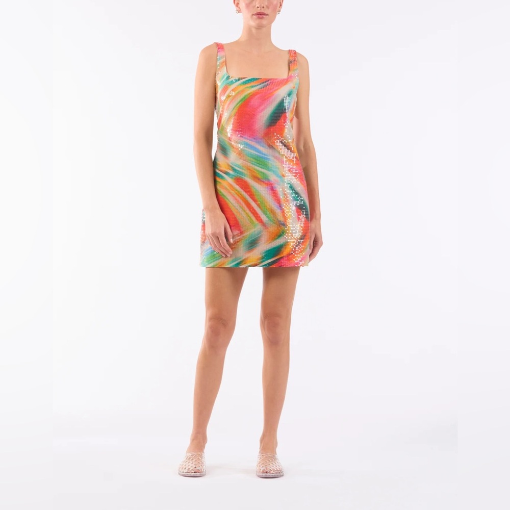 Colorful Abstract Mini Dress - Picture 3 of 4